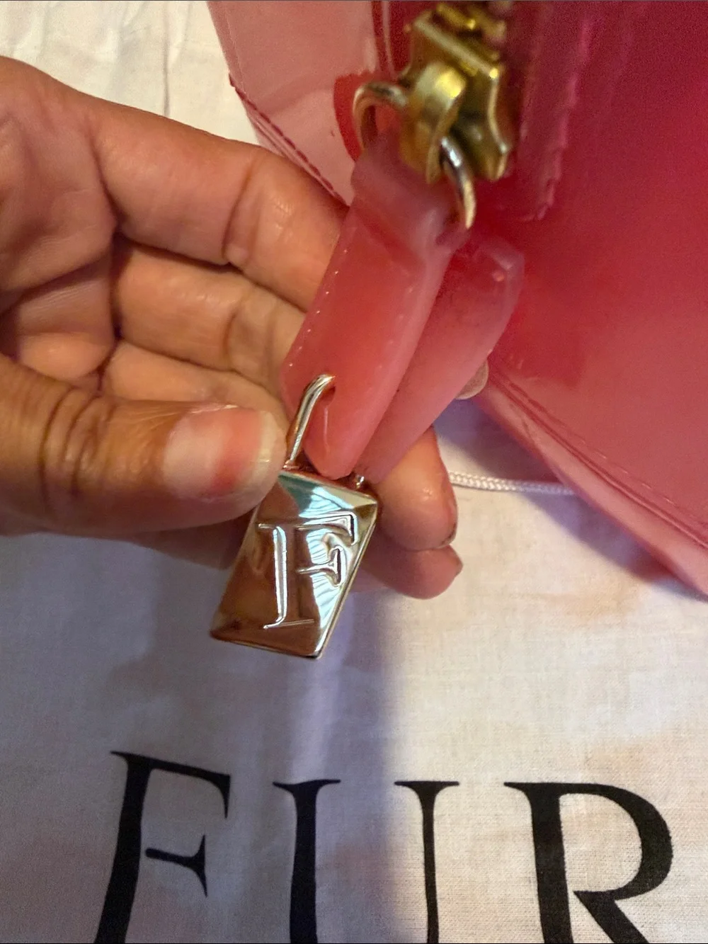 Furla Jelly Special Edition Candy Bag Satchel with Furla Lock & Dust Bag
